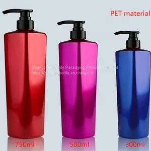 Guangzhou Cosmetic PET Plastic Shampoo Shower Gel Bottle thumbnail-1