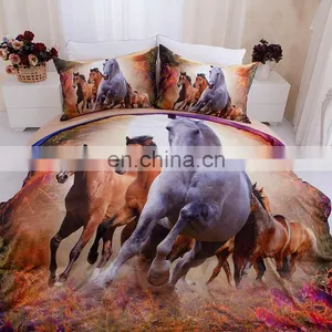Home Textile 100% Polyester Animal Style 4 Piece Digital Wolf 3D Bedding Duvet Cover Set thumbnail-2
