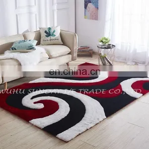 High Quality Fashionable Polyester 3D Shaggy Rug New Design thumbnail-5