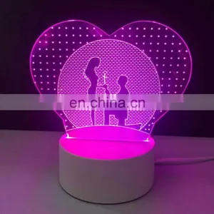 Pattern 7 Colorful Change Energy Saving USB Led Night Lamp Kids Room Decoration 3d Led Night Lamp thumbnail-6