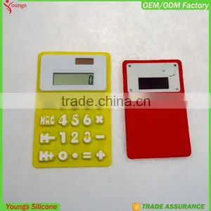 2016 Hot Sale 8 Digits Silicone Solar Powered Calculator thumbnail-5
