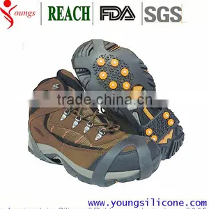 Hot Sale Factory Price Natural Rubber Slip Resistant Rubber Sole Shoe Ice Cleats Grips Rubber Shoes Cover Anti-slip Ice Cleats Quality Choice thumbnail-3