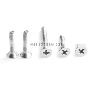 GB819 Stainless Steel Carbon Steel Cross Flat Head Machine Screw thumbnail-1
