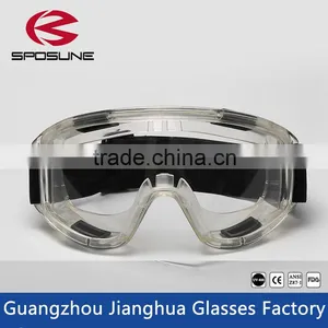 Transparent ce en 166 Ventilate HD Vision Crashproof Safety Gogles Splashproof Anti-fog Big Eye Ptotection Goggles thumbnail-4