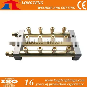 GB95-1 Brass Made 2 Outlet Gas Distributor for CNC Gas Cutter, Gas Seperation Panel thumbnail-1