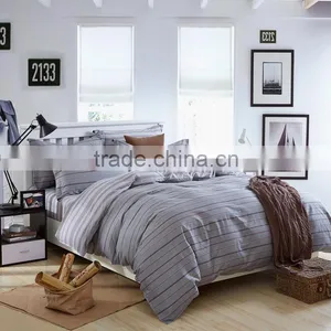 Elegant Cotton Stripe Printed Duvet Cover China Modern Bed Unique Comforter Sets thumbnail-1