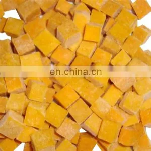 VIETNAM IQF VEGETABLES UNPEELED FROZEN PUMPKIN, FROZEN DICED PUMPKIN thumbnail-1