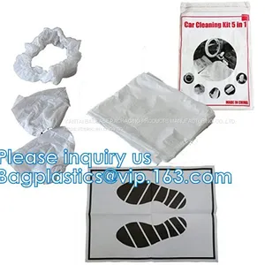 Disposable Plastic Car Cover With Elastic Band Medium Size, Kit De Protection, Car Clean Kit, Car Protection Disposable thumbnail-2