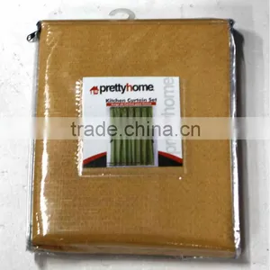 3pcs Polyester Yarn Dyed Jacquard Kitchen Curtain thumbnail-1
