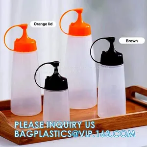 Kitchen Cooking Accessories Condiment Plastic Squeeze Dispenser Bottle for Sauce Ketchup, Wholesale Empty Cheap Soft Plastic Squeeze Soy Sauce Ketchup Dispenser Bottle thumbnail-5