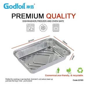 Rectanglar Aluminum Foil Container Wrinkle Wall Container thumbnail-1
