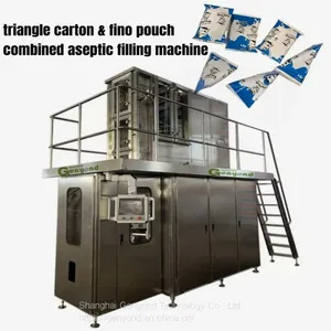 Hot Sale Triangular Carton And Pillow Pouch Combined Aseptic Filling Machine thumbnail-1