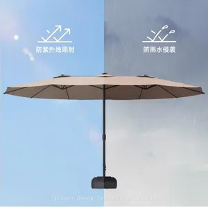 Outdoor Big Size 3-head Steel Umbrella Waterproof and Sunshade thumbnail-5