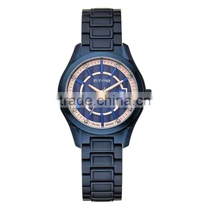 Gold Stainless Steel Jewelry Dial Date Watch 50m Water Resistant thumbnail-3