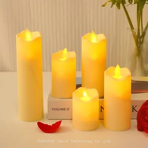 Flickering LED Candle With Moving Wick for Wedding Birthday Party Decoration Diwali Votive Props thumbnail-4
