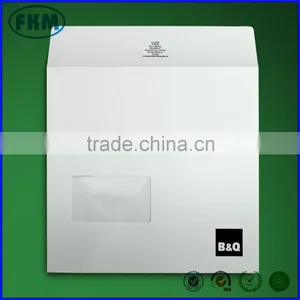 244x255mm Envelope on 140gsm White Stock With Custom Window and Printed in Black. thumbnail-1