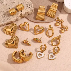OEM Custom Stainless Steel Earrings Supplier Low MOQ 50 Pairs Polished Surface thumbnail-5