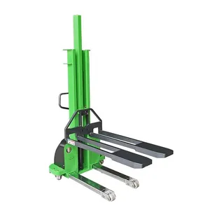 New Technology 500kg Self Loading Semi Electric Forklift Stacker for Sale thumbnail-4