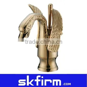 Gold Plated Swan Basin Faucet thumbnail-1