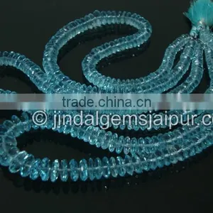 Top Grade AAAA Sky Blue Topaz German Cut Beads thumbnail-1