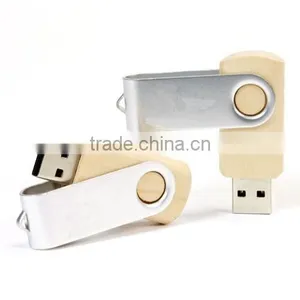 Laser Engraved Logo Wooden Twister USB Stick 2.0 8GB thumbnail-3