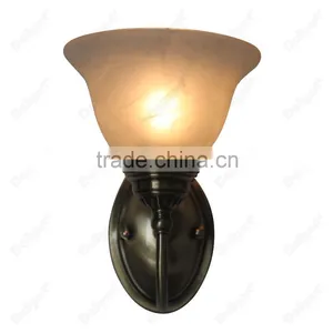 High Quality Antique Brass Glass Wall Light thumbnail-2