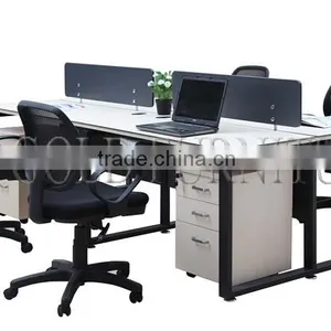 Simple but Most Fashionable Office Workstation for Four Office Staff(SZ-WSL329) thumbnail-1
