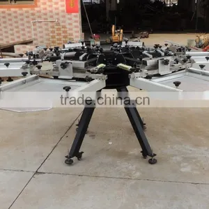 DIY New Double-side Clamp 6 Color 6 Station Manual T-shirt Screen Printing Machine With Micro Adjustment thumbnail-5