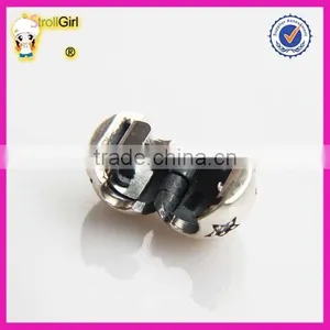 Jewelry Finding Beads 925 Sterling Silver Star Charm Clasp Beads With Clear Stone for Bracelet thumbnail-4