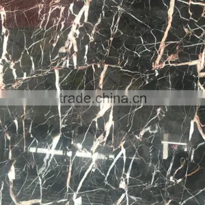 Cheap Chinese Black Marble With White, Red Vines thumbnail-1