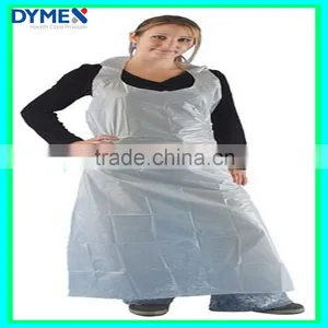 Cheap Disposable HDPE/LDPE/PE Material Wihte Apron thumbnail-1