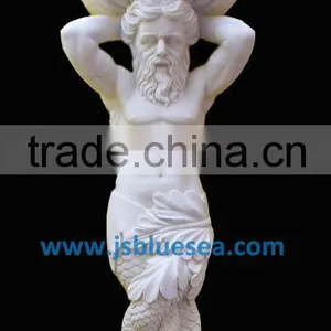 Marble Man With Dragon Leg Basin in Wall thumbnail-1
