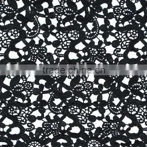File Milk Silk Water Soluble Lace Hollow Out a Black Cloth Embroidery Stereoscopic Big-name Clothing Embroidery Fabric thumbnail-2