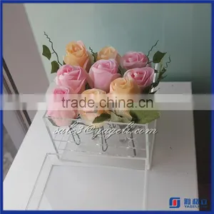 Custom Printed Clear Flower Delivery Box , Elegant Acrylic Flower Packaging Box thumbnail-4