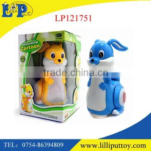 2016 Hot Sale B/O Plastic Universal Dancing Rabbit Toys for Kids 2 Colors Blue and Yellow thumbnail-1