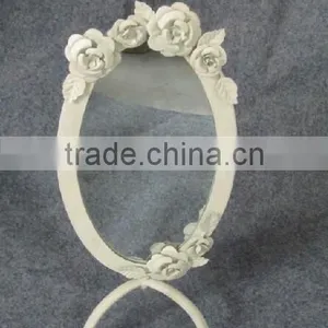 Vintage Chic Small Iron Standing Table Decorative Mirrors thumbnail-3