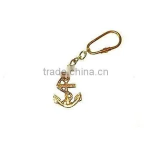 SHIPS ANCHOR BRASS KEY RING A NEW GIFT thumbnail-1