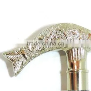 NAUTICAL BRASS BEST OFFER WALKING STICK WITH 4 HANDLE Wk1176 thumbnail-2