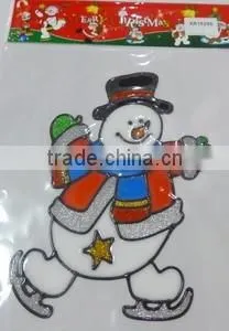 Snowman Christmas Window Sticker,cheap Christmas Removable Sticker thumbnail-1