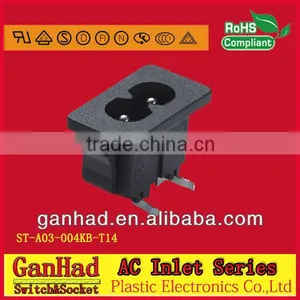 C8 IEC Power Socket &IEC60320 UL498 AC Inlet thumbnail-1