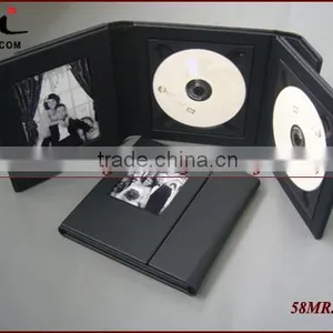 Leather DVD Box,Black PU CD Case thumbnail-1