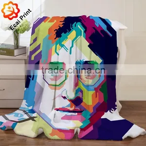 Printable Queen Size Winter Sublimation Heat Transfer Printed Polar Fleece Blanket thumbnail-2