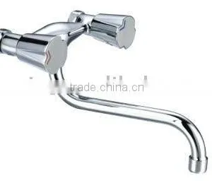 Double Handle Mural Kitchen Mixer thumbnail-1