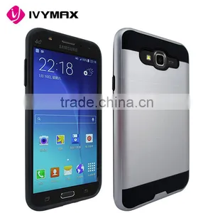 China Supplier Top Seller Hybrid Brushed Metallic Protector Phone Cover for Samsung Galaxy J7/J700 (2015) thumbnail-1