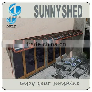 New Design Easy DIY Design Double Polycarbonate Sheet Door Window Canopy Awning With Portable thumbnail-6