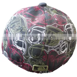 Custom Design Full Embroidery Fit Flat Brim Baseball Cap thumbnail-2
