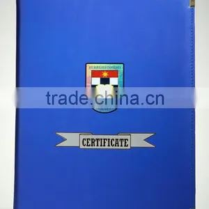 Newest A4 Certificate Frames Leather Material Certificate Frames Custom Made A4 Certificate Frames With Hot Stamp/debossed Logo thumbnail-4