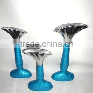 Aluminium Vase, Blue Vase, Flower Vase, Modern Vase, Wedding Vase thumbnail-1