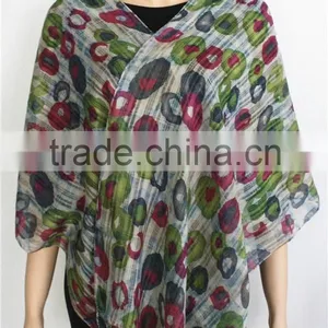 Double Face Printed Polyester Long Scarf thumbnail-3