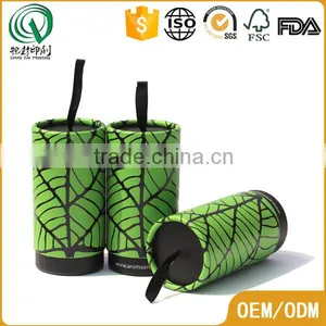 Recycled Eco-friendly uv Printing Green Small Empty Candy Round Box With Ribbon thumbnail-2